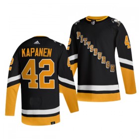 Män Ishockey Pittsburgh Penguins tröja Kasperi Kapanen 42 Adidas Svart Tredje Authentic